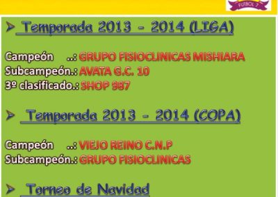 Histórico 2013 2014
